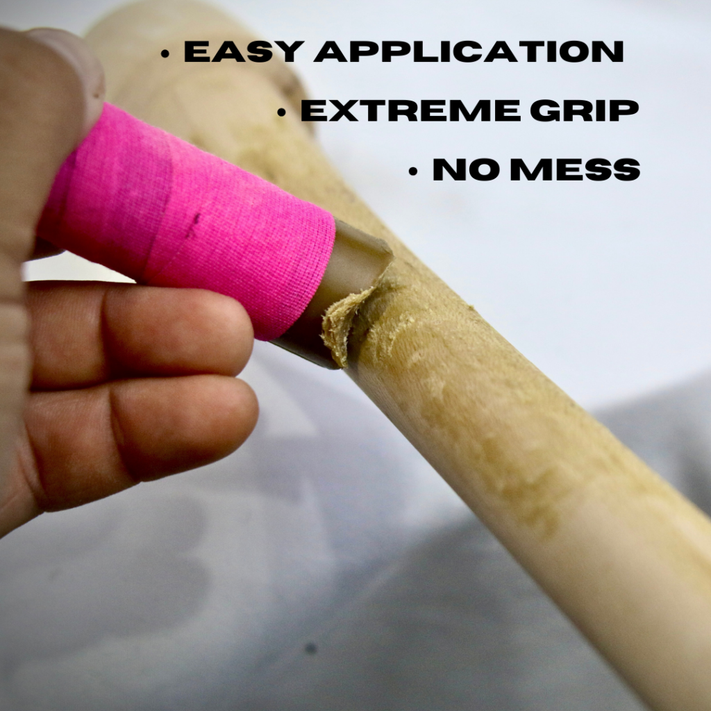 Pine tar stick application