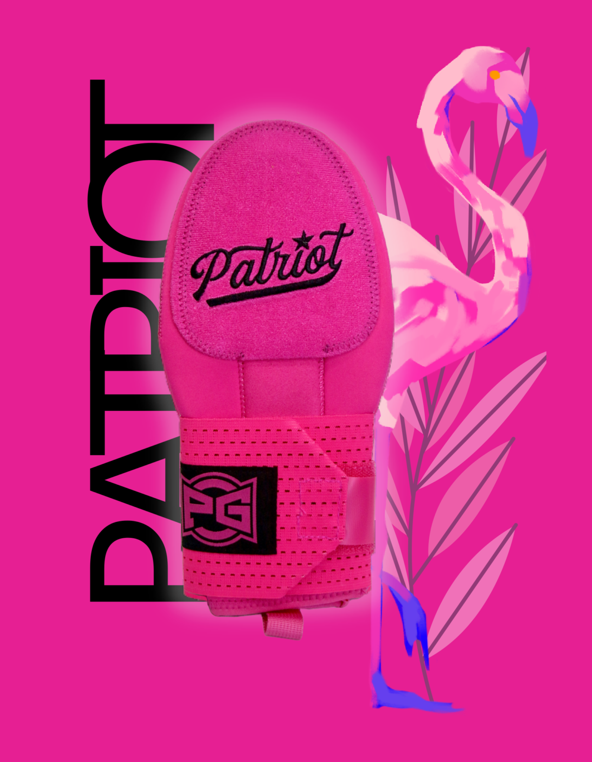 flamingo sliding mitt