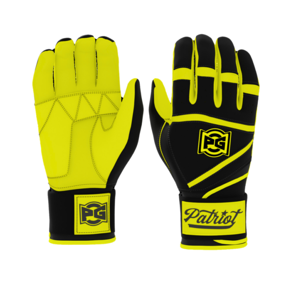 360* Pro Cabretta Batting Gloves (Black + Yellow)