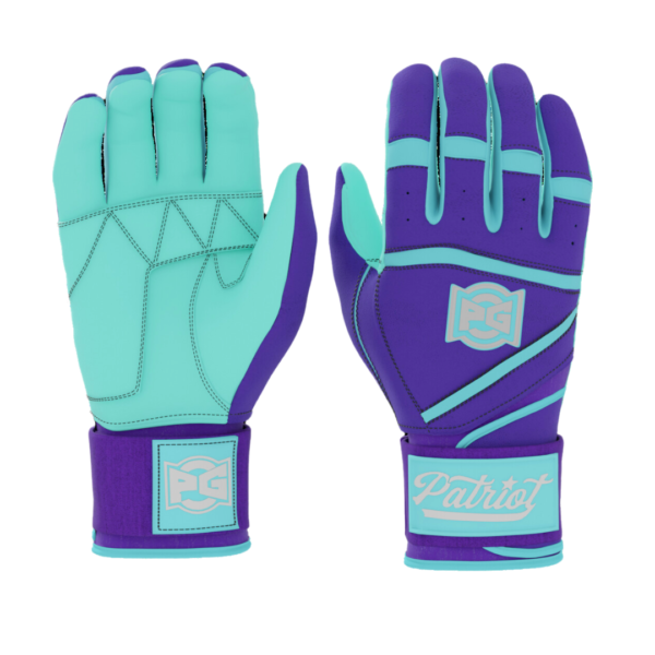 360* Pro Cabretta Batting Gloves (Mint + Purple)