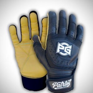 SHORT CUFF Pro Cabretta Batting Gloves (Black/Tan)