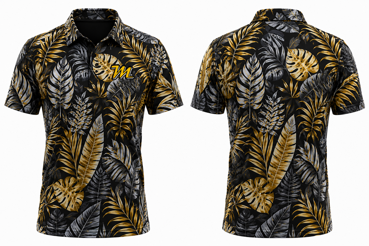 Athletic Polo – Palm Leaves